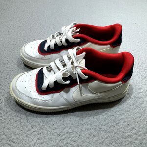 Nike Shoes Youth‎ 6.5 Air Force 1 Low Double Layer White Obsidian LV8 Sneakers